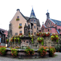 La fontaine Saint-Léon à Eguisheim